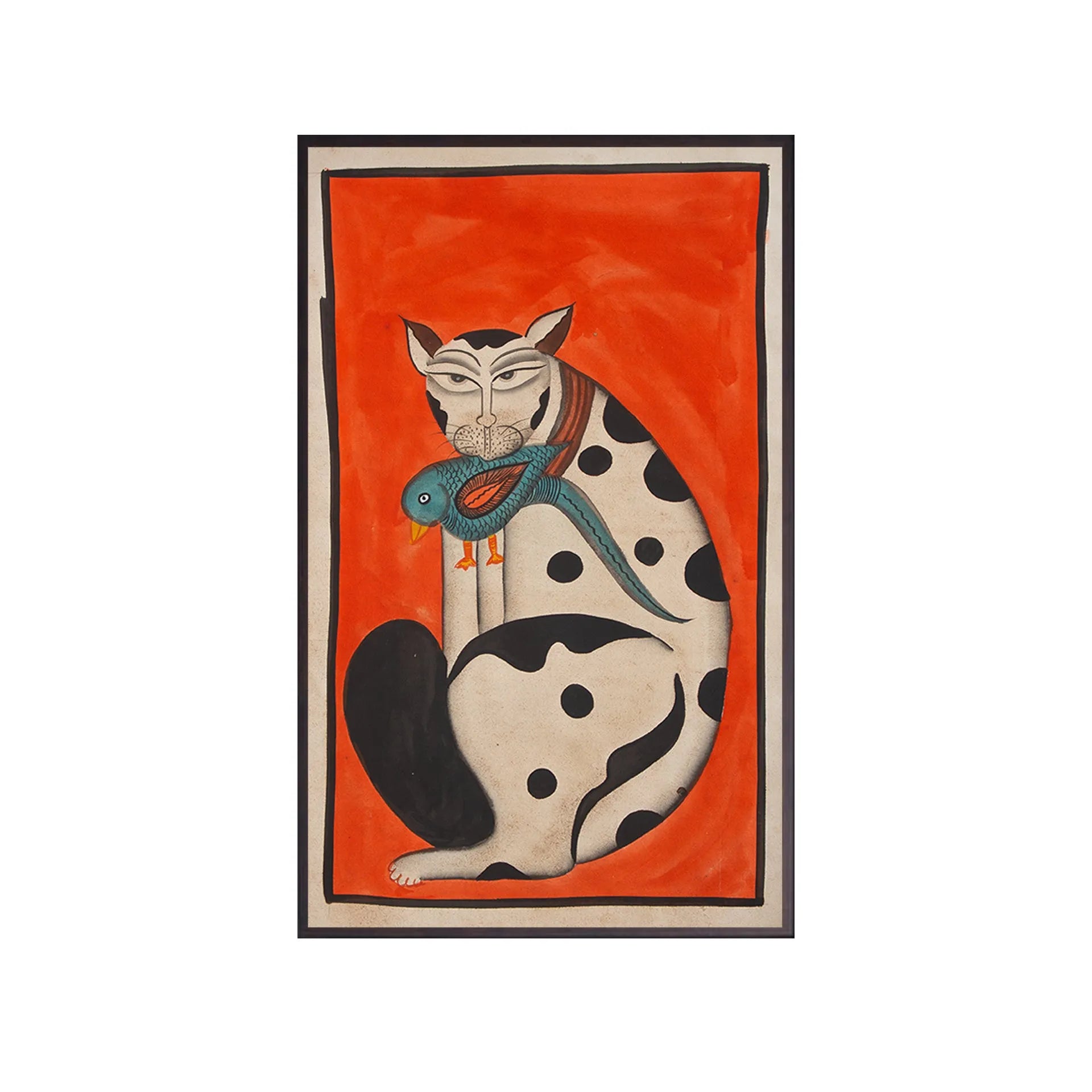 Kalighat - Cat Eating Bird
