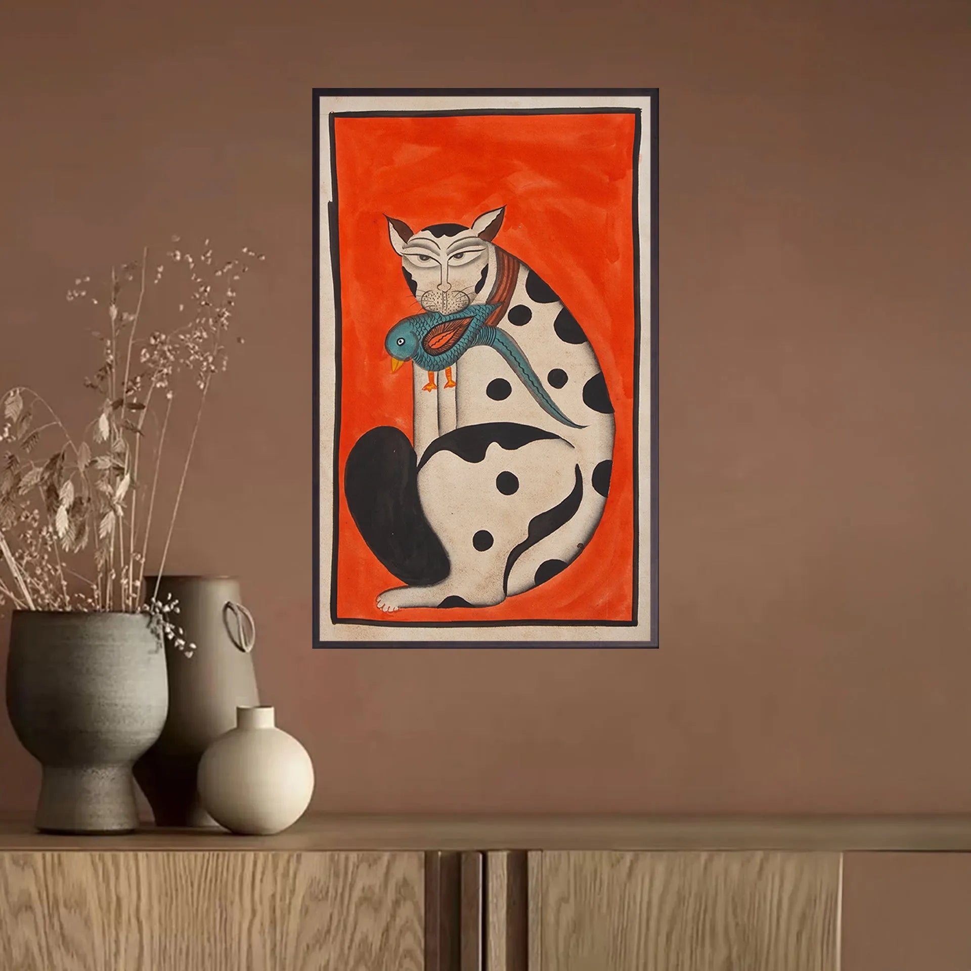 Kalighat - Cat Eating Bird