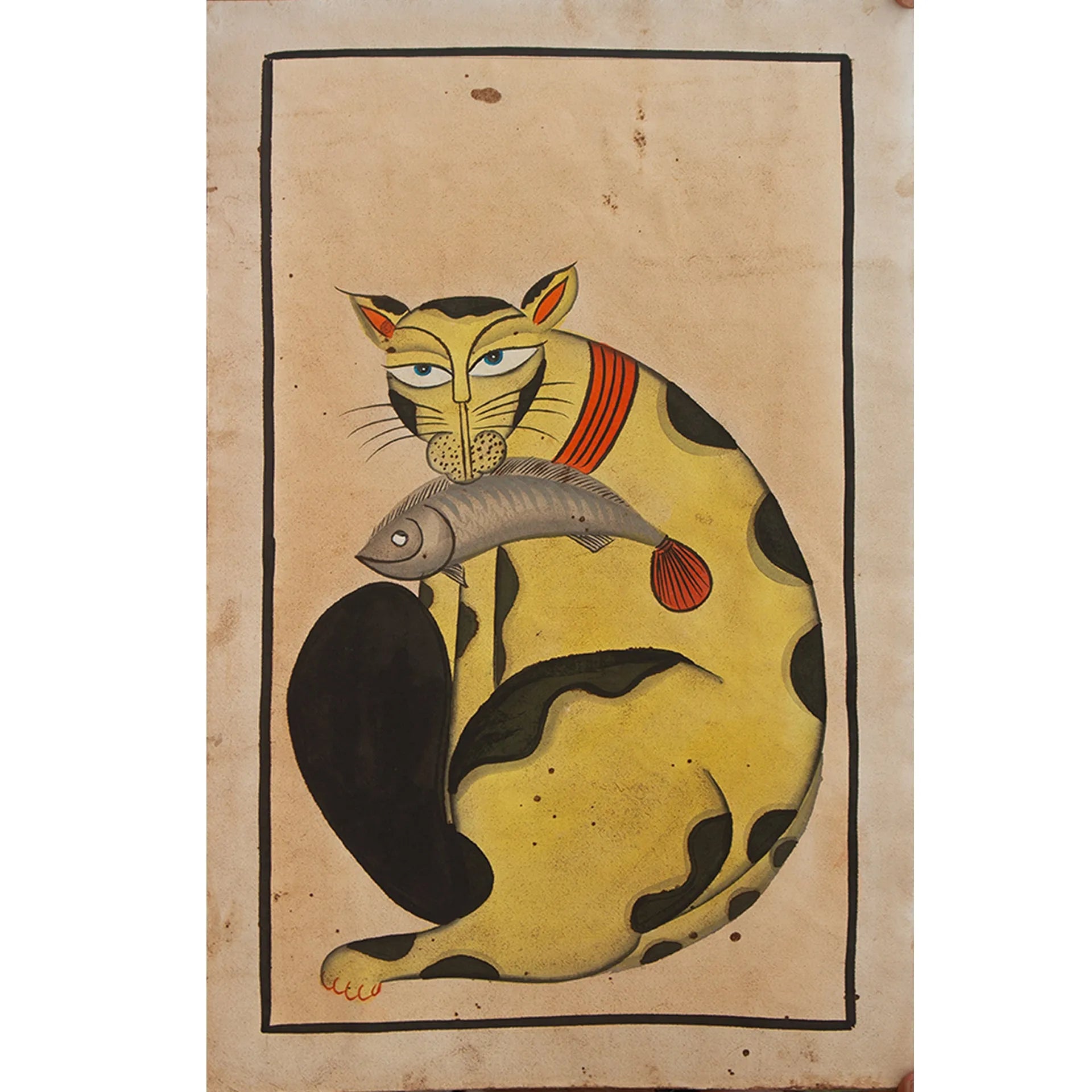 Kalighat - Cat Eating Fish