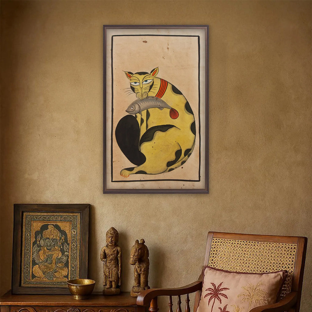 Kalighat - Cat Eating Fish