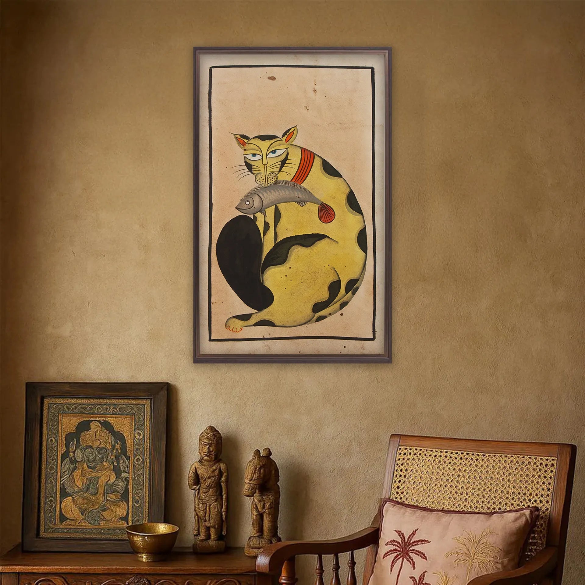 Kalighat - Cat Eating Fish