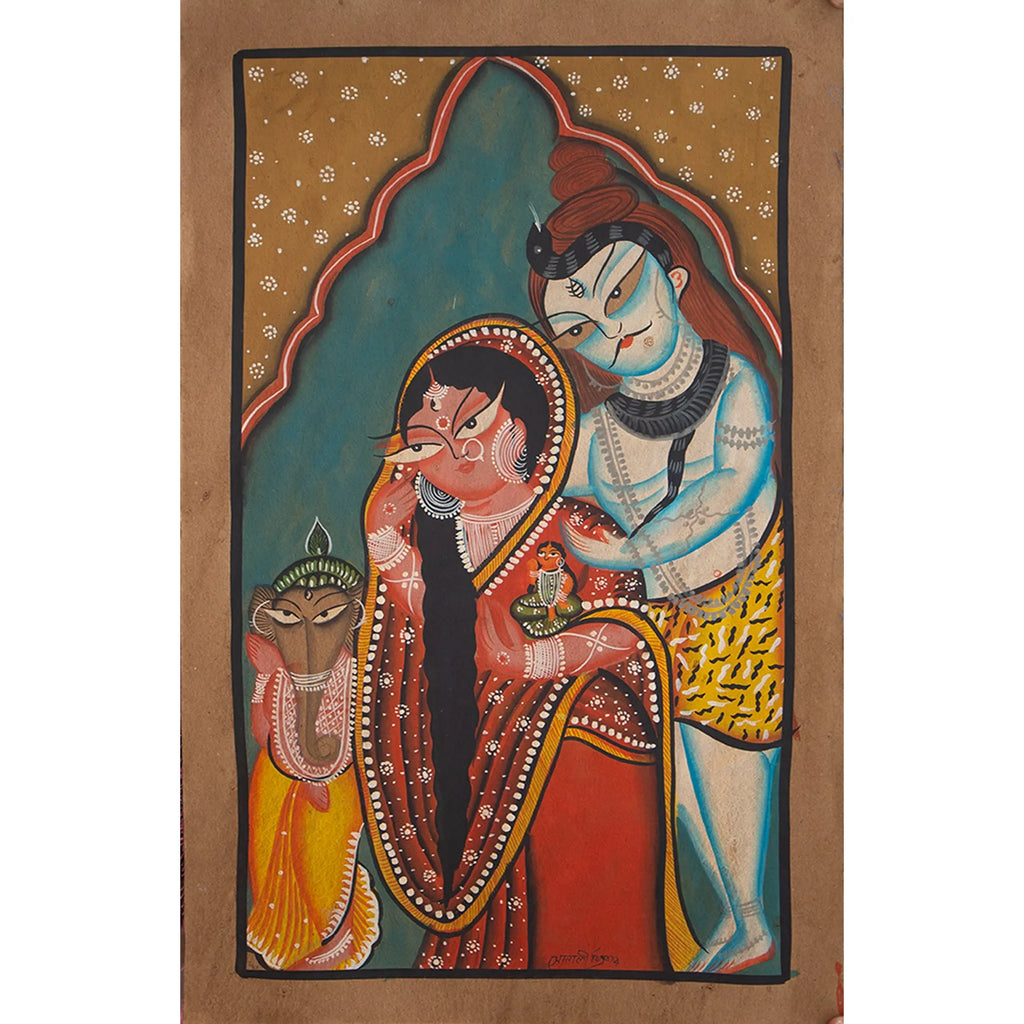 Kalighat - Shiv, Parvati and Ganesha