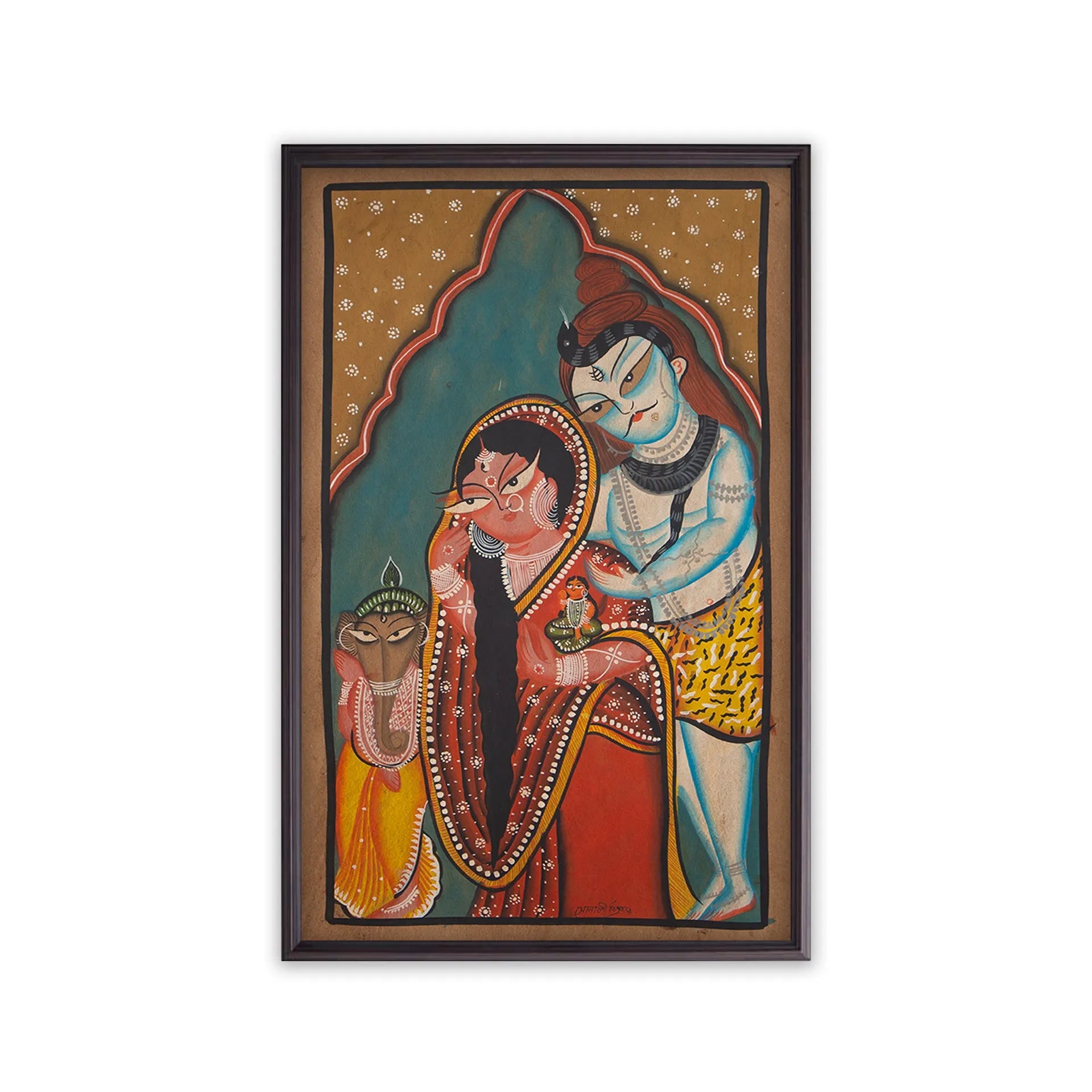 Kalighat - Shiv, Parvati and Ganesha
