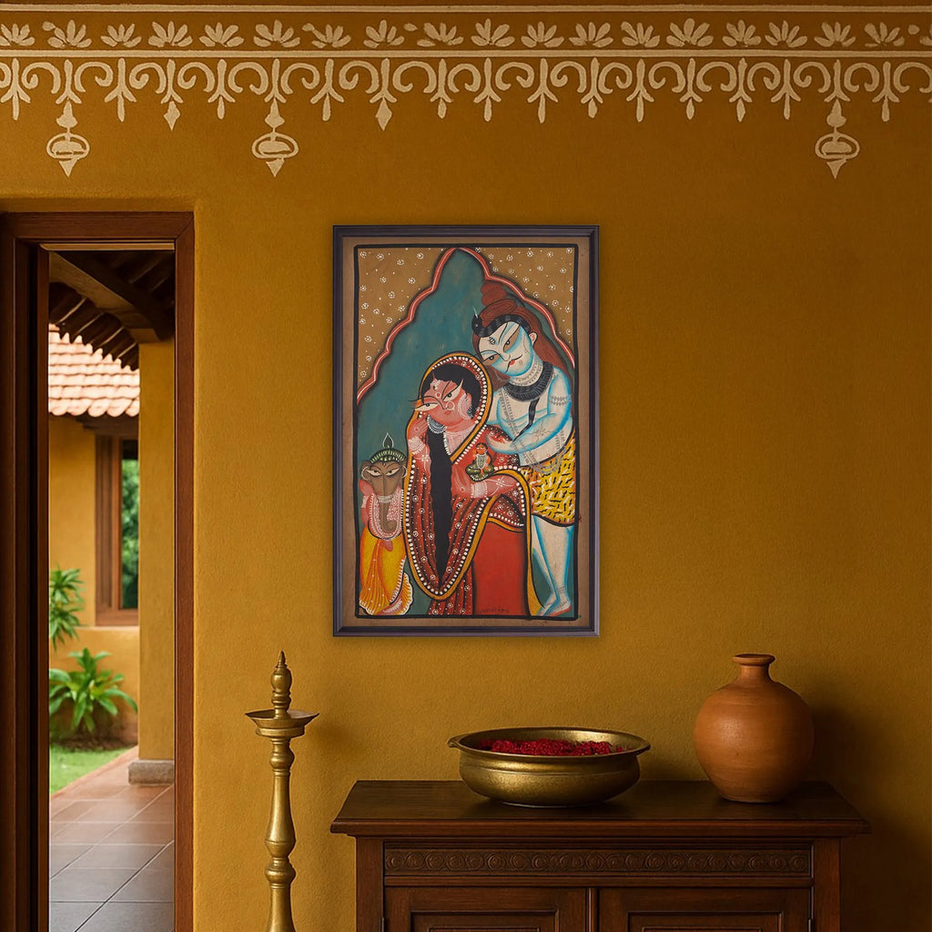Kalighat - Shiv, Parvati and Ganesha