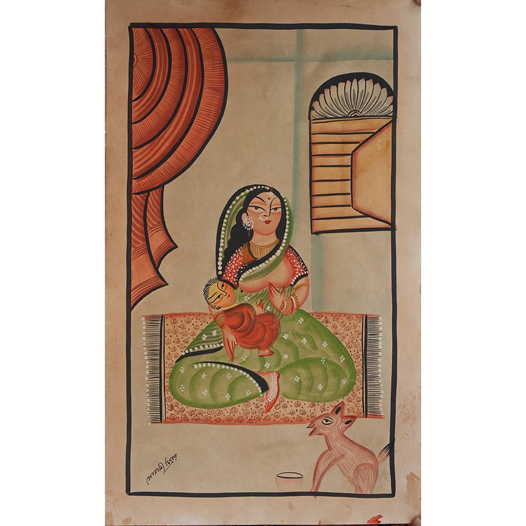 Kalighat - Biwi with the baby