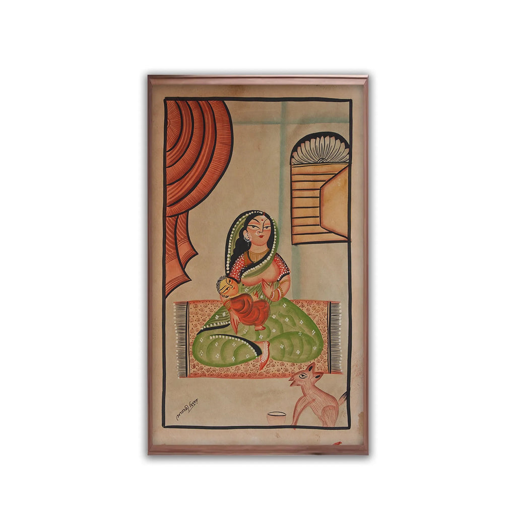Kalighat - Biwi with the baby