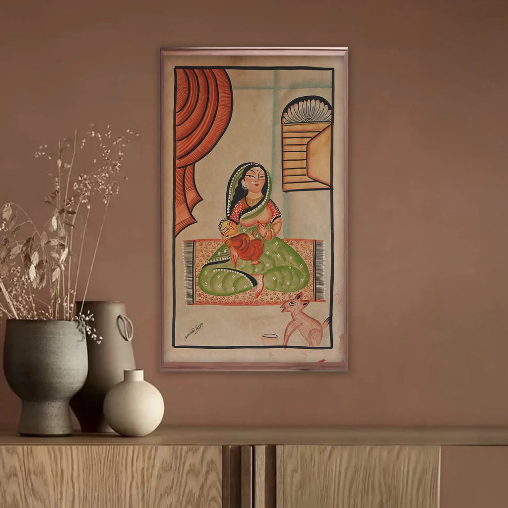 Kalighat - Biwi with the baby