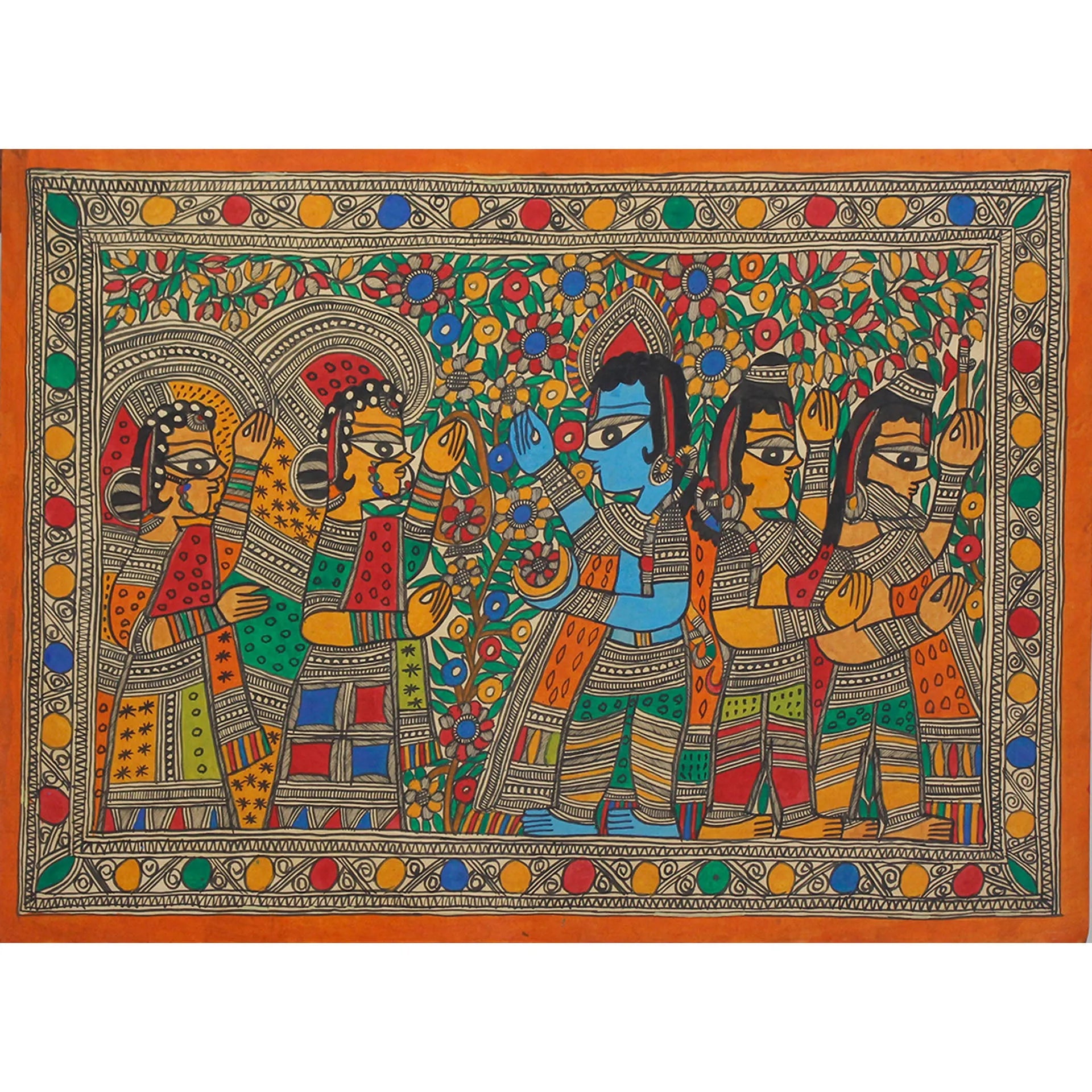 Madhubani - Ram Sita Phoolwadi Milan