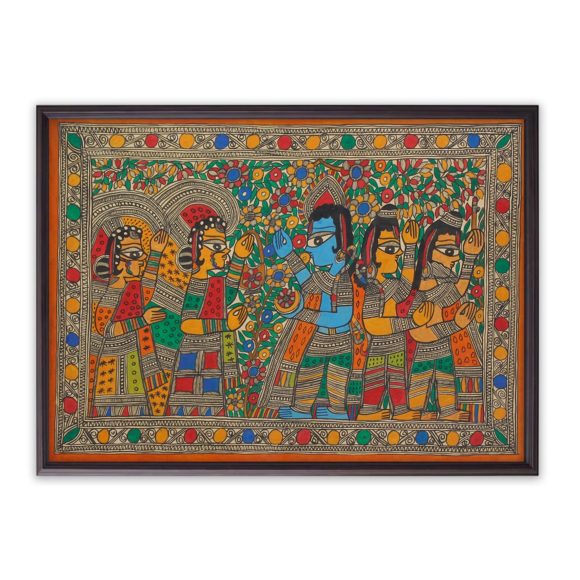 Madhubani - Ram Sita Phoolwadi Milan