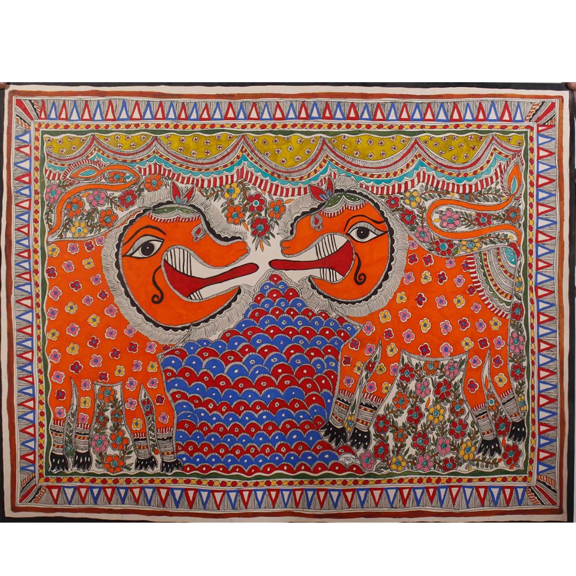 Madhubani - Tigers in Jungle