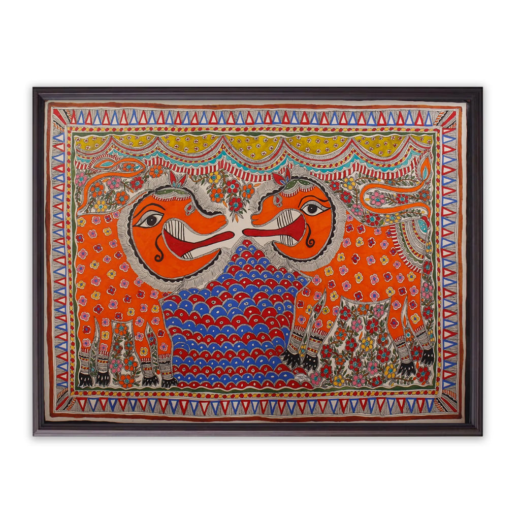 Madhubani - Tigers in Jungle