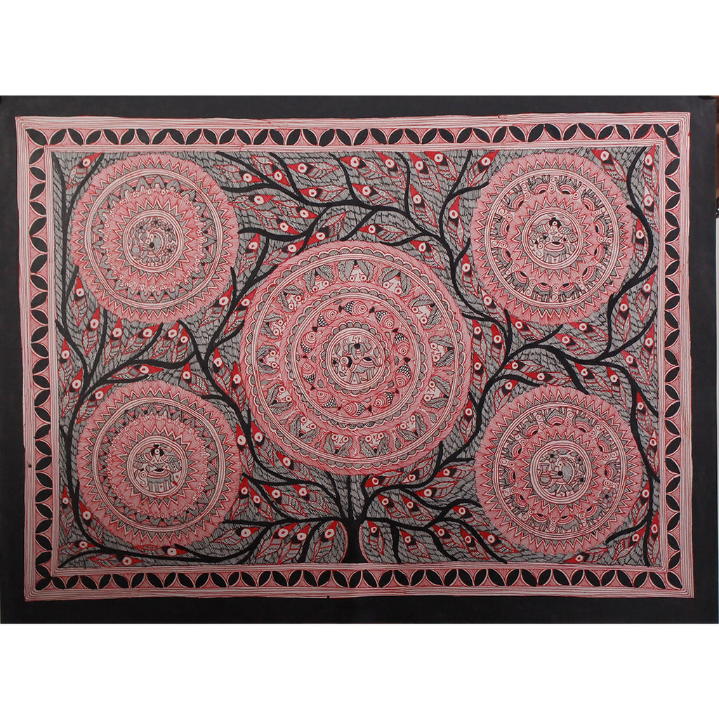 Madhubani - Tree of Life with Mandala
