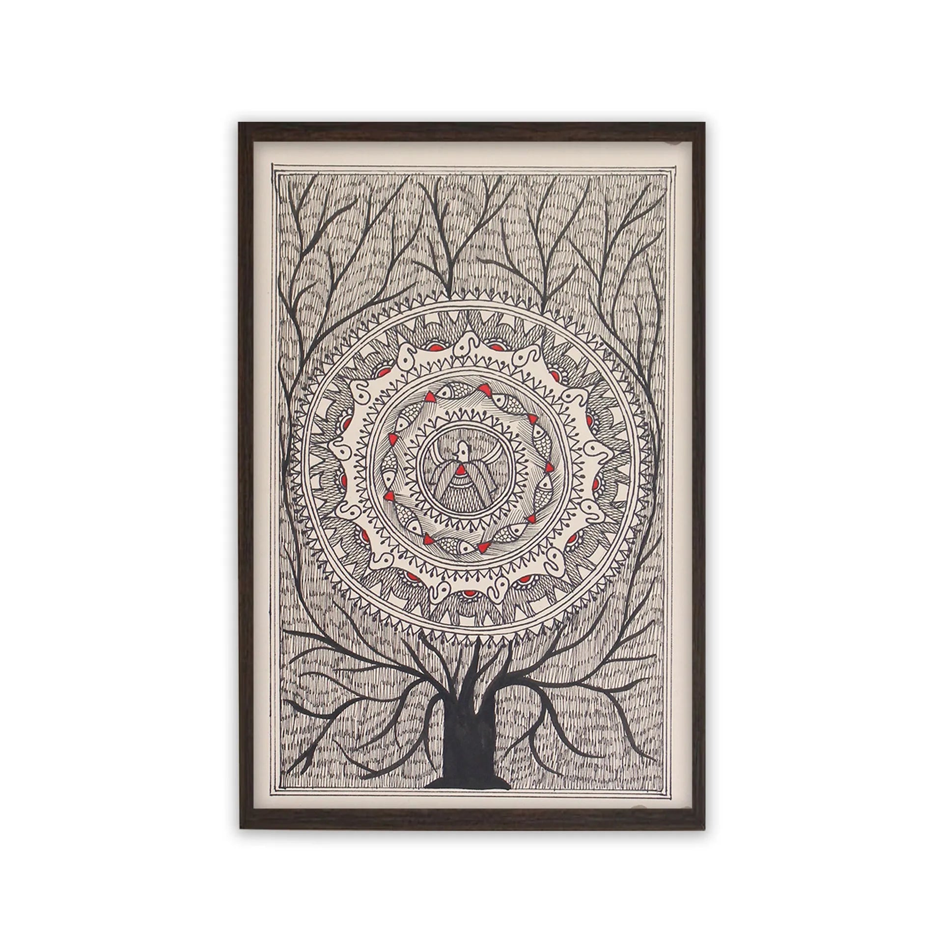 Madhubani - Mandala in Tree of Life