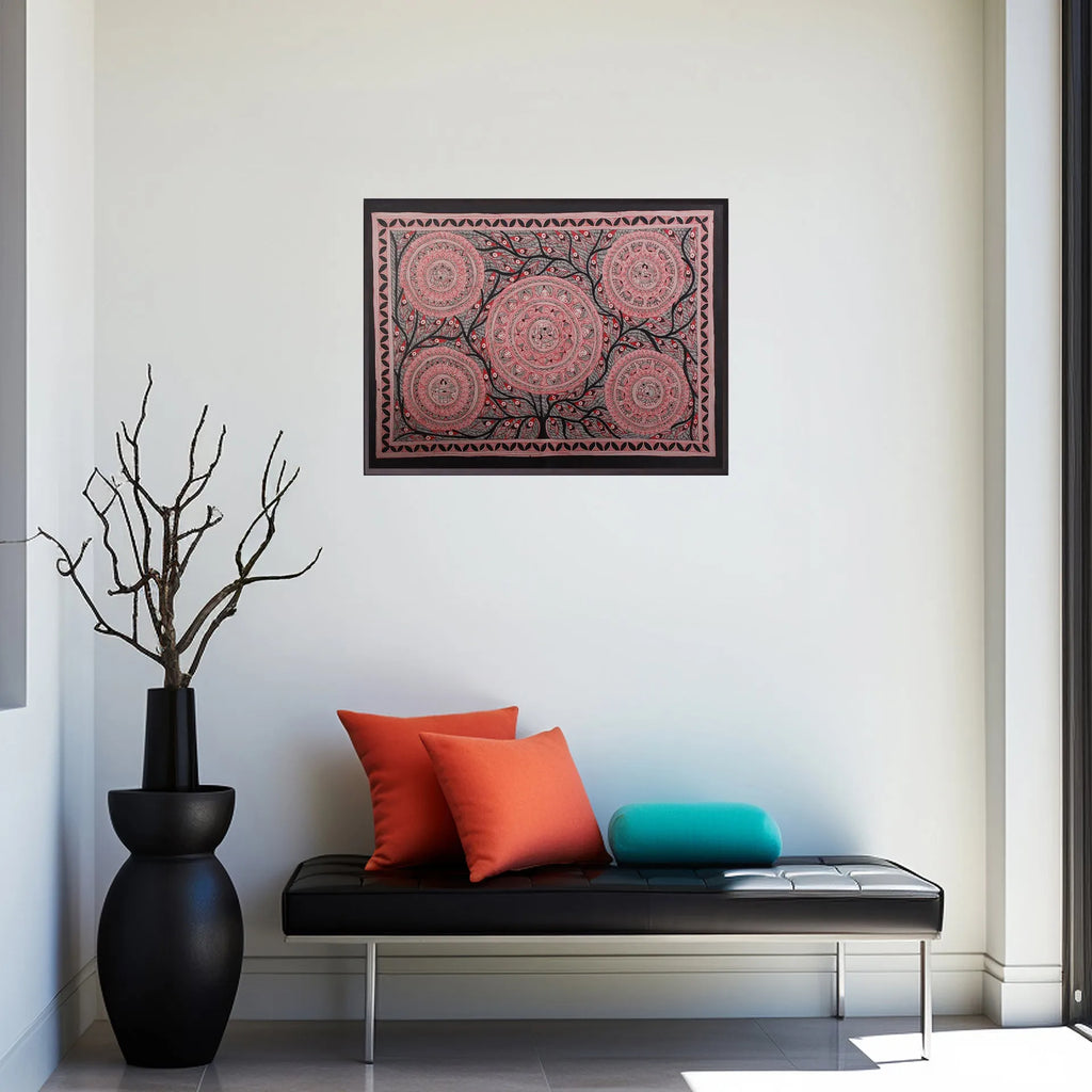 Madhubani - Tree of Life with Mandala