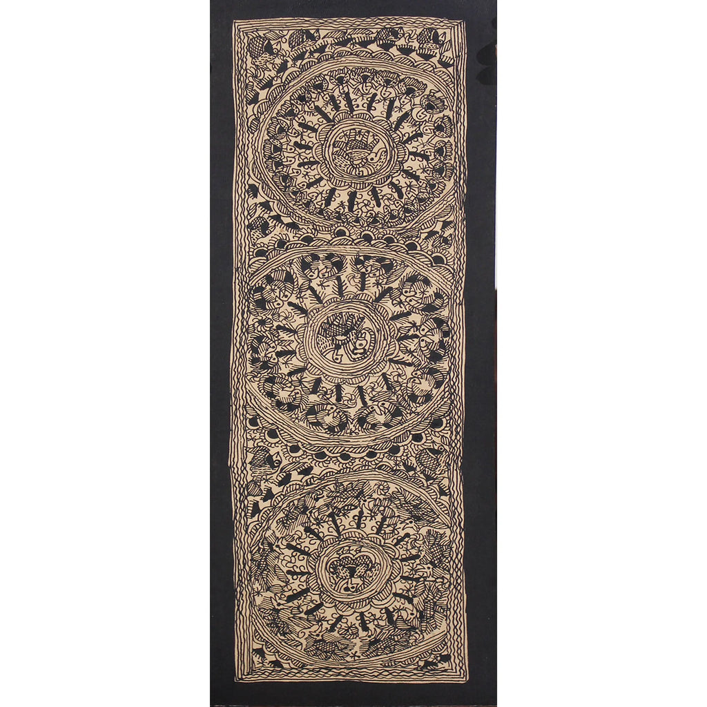 Madhubani - Nature Scene Mandala
