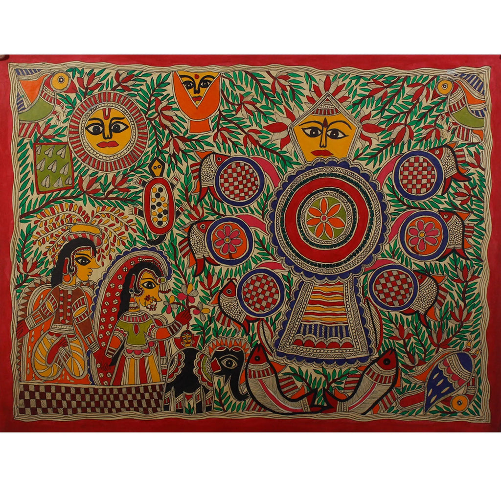 Madhubani - Kohbar- Wedding Scene