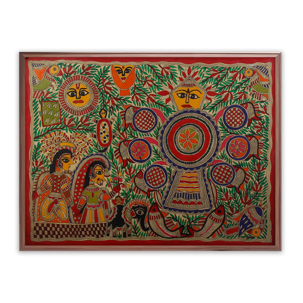 Madhubani - Kohbar- Wedding Scene