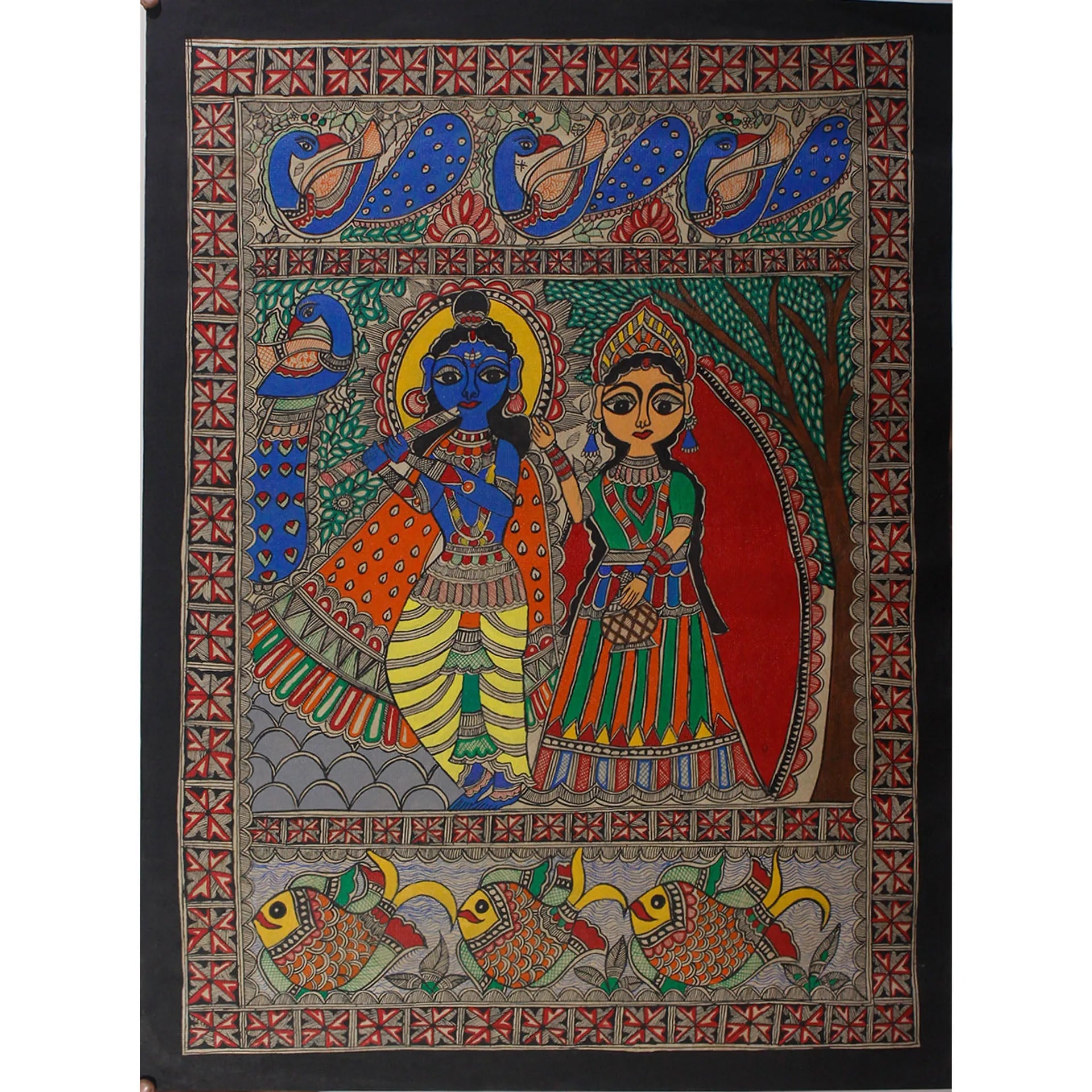 Madhubani - Radha Krishna