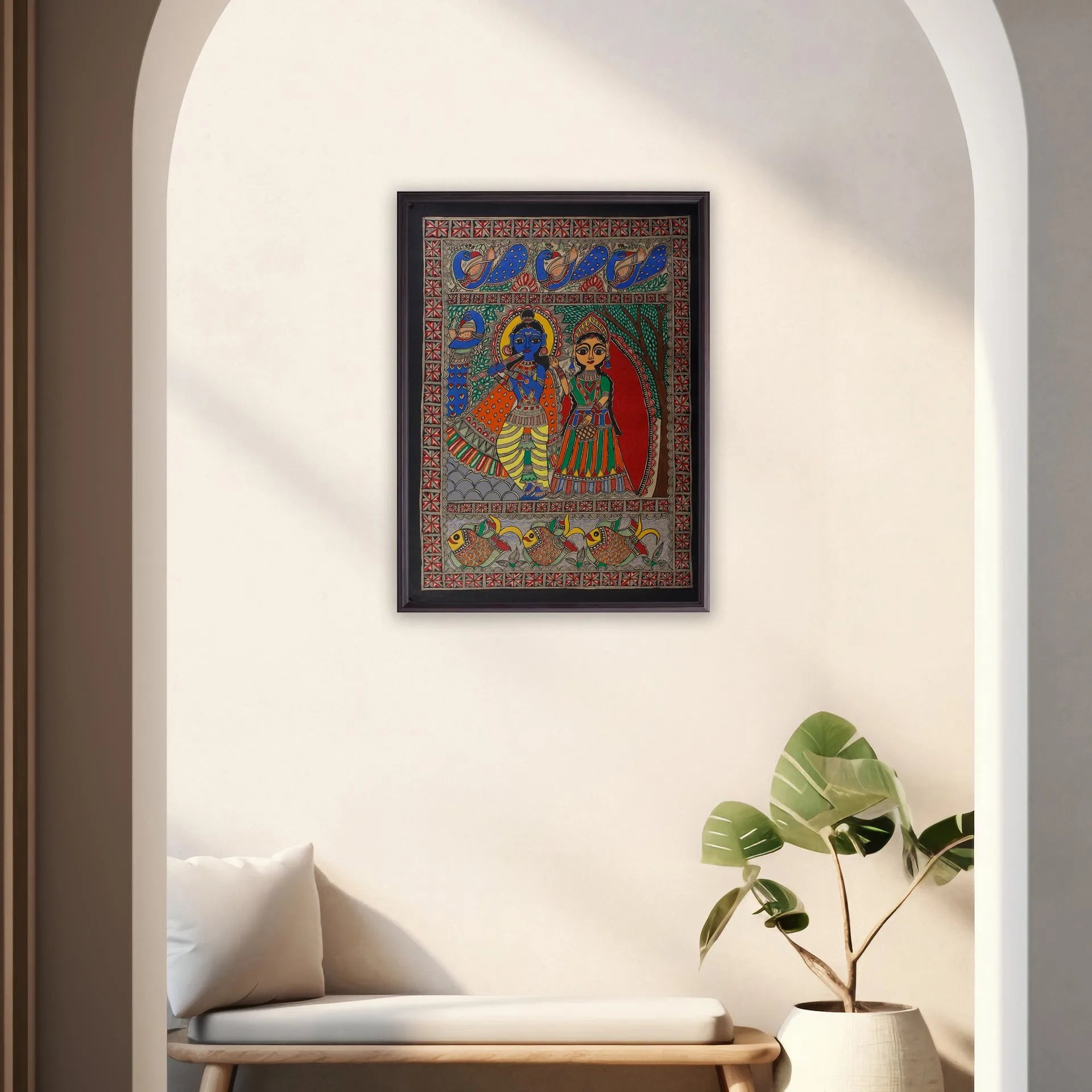 Madhubani - Radha Krishna