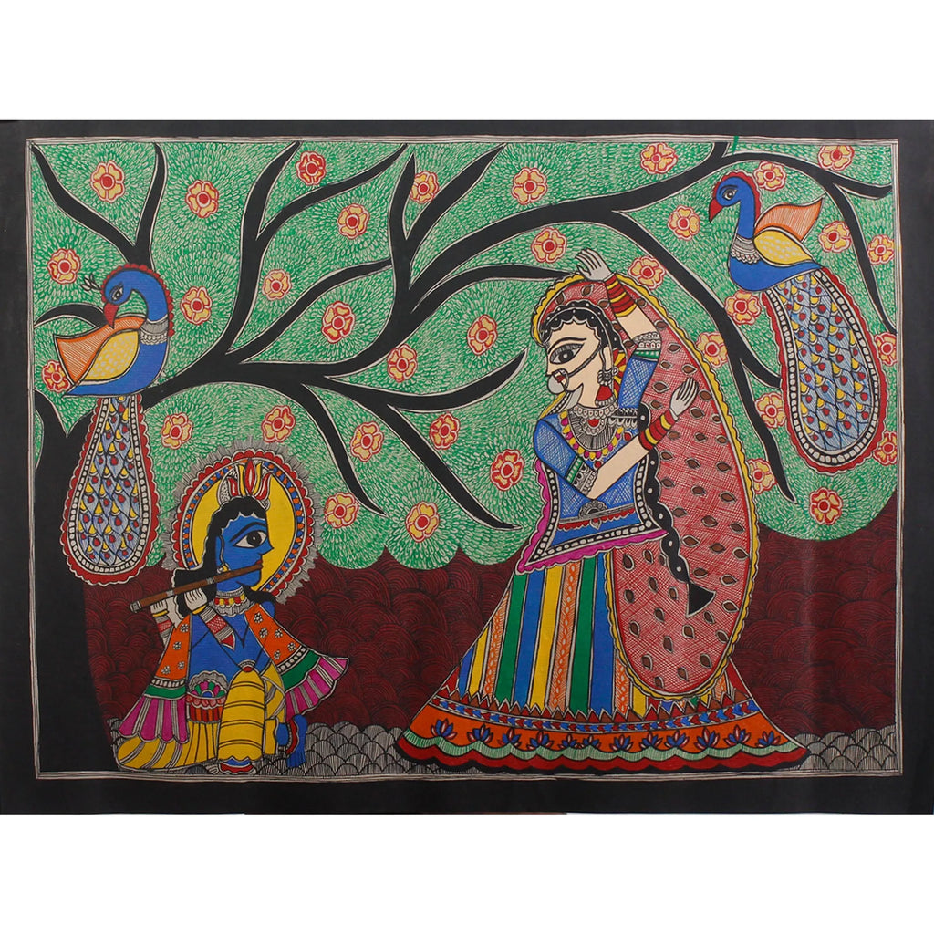 Madhubani - Radha Krishna