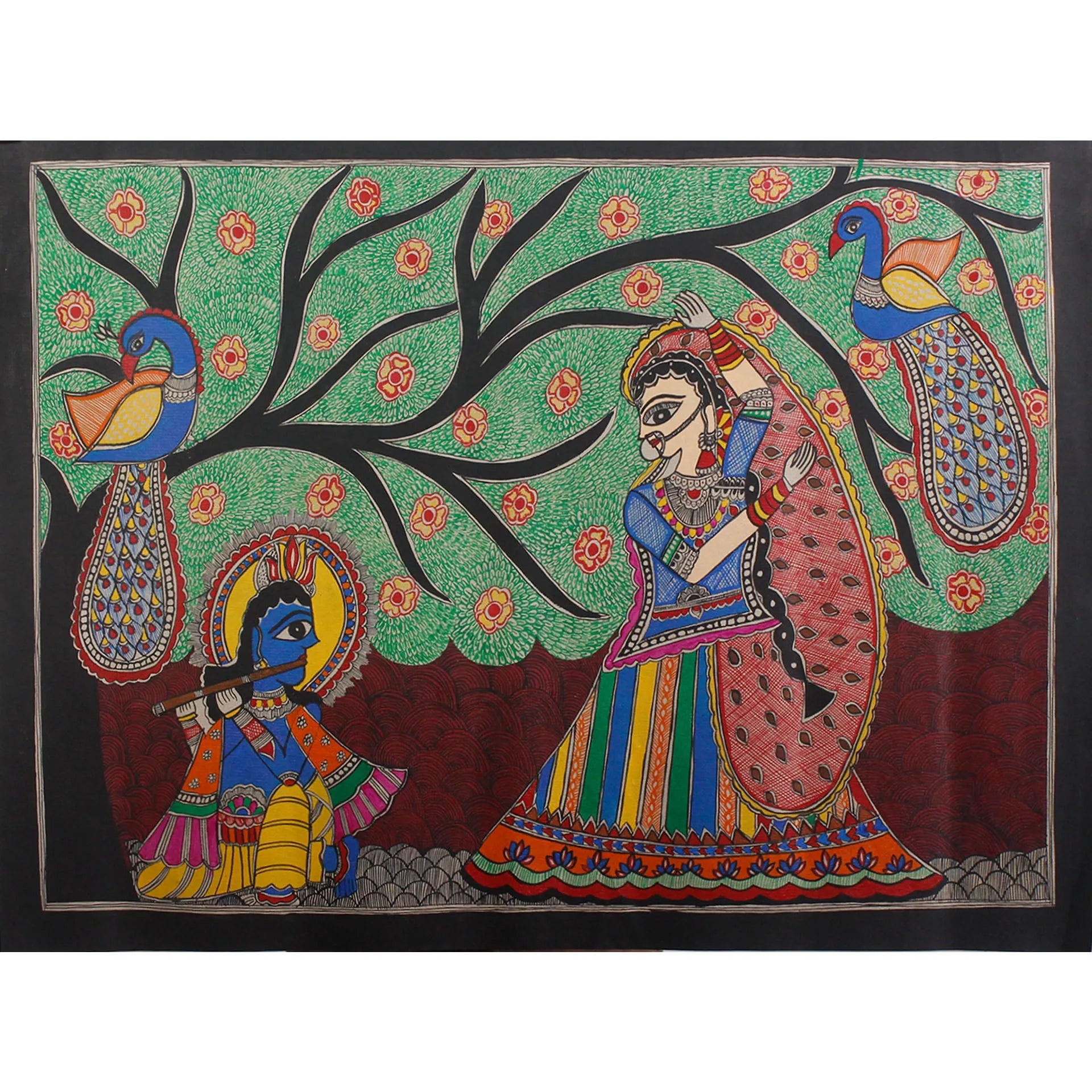 Madhubani - Radha Krishna