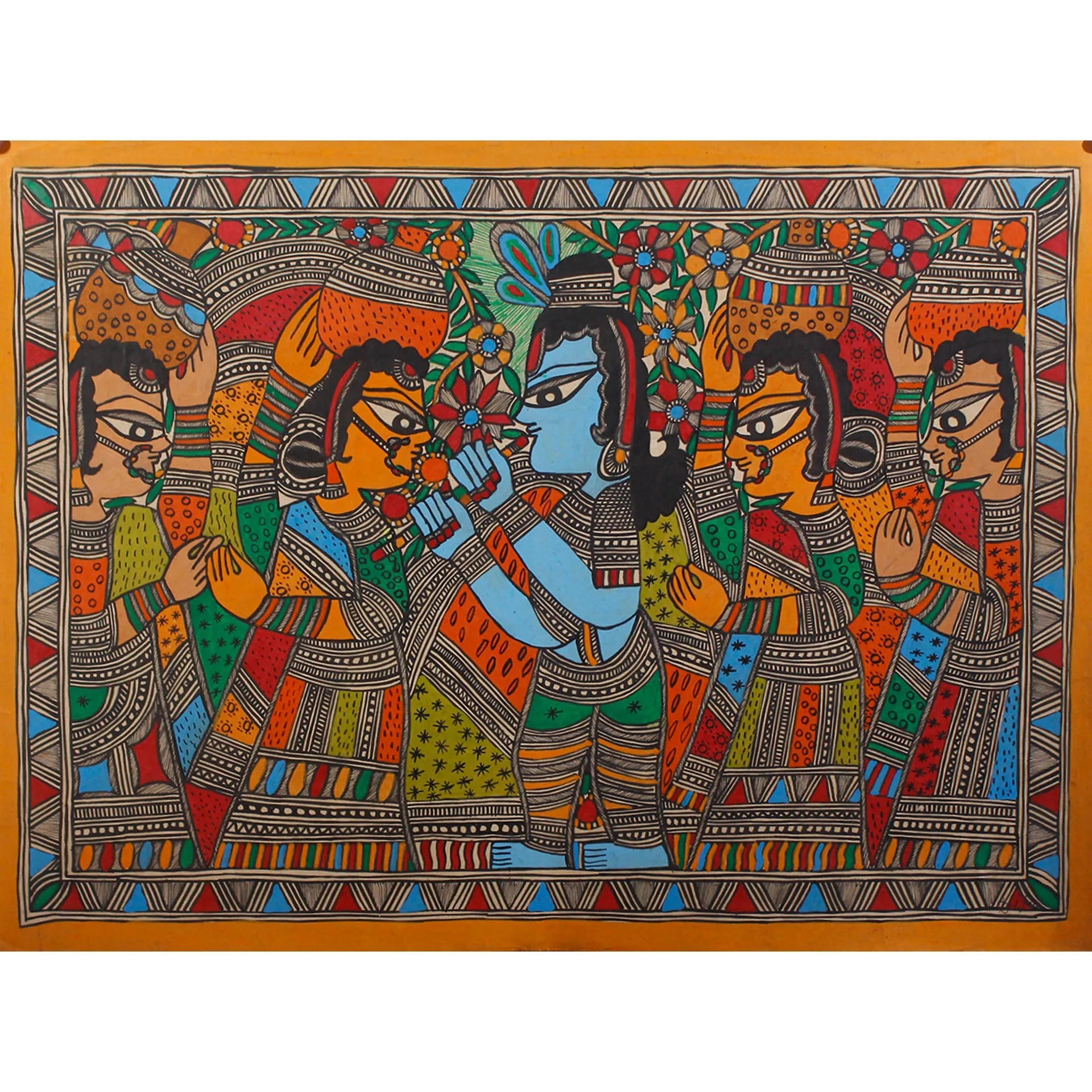 Madhubani - Radha Krishna