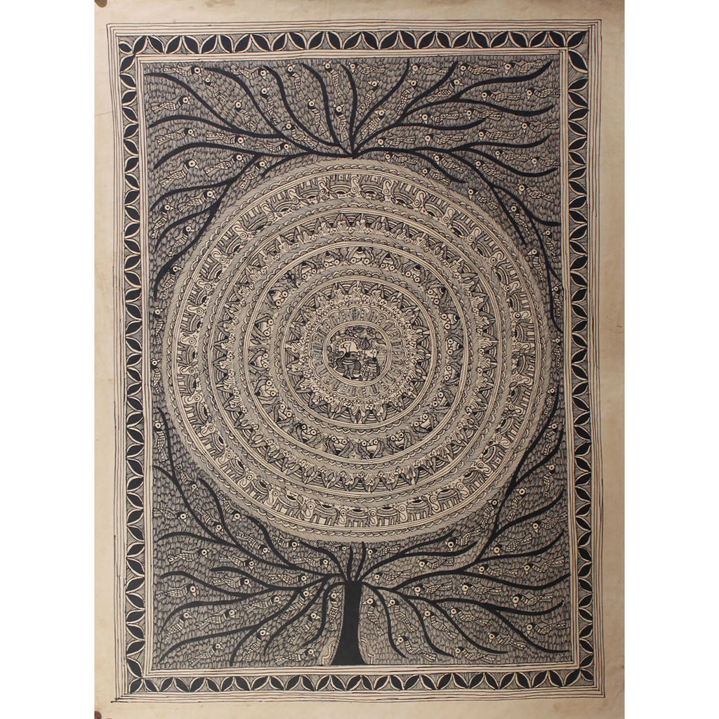 Madhubani - Tree of Life with Mandala