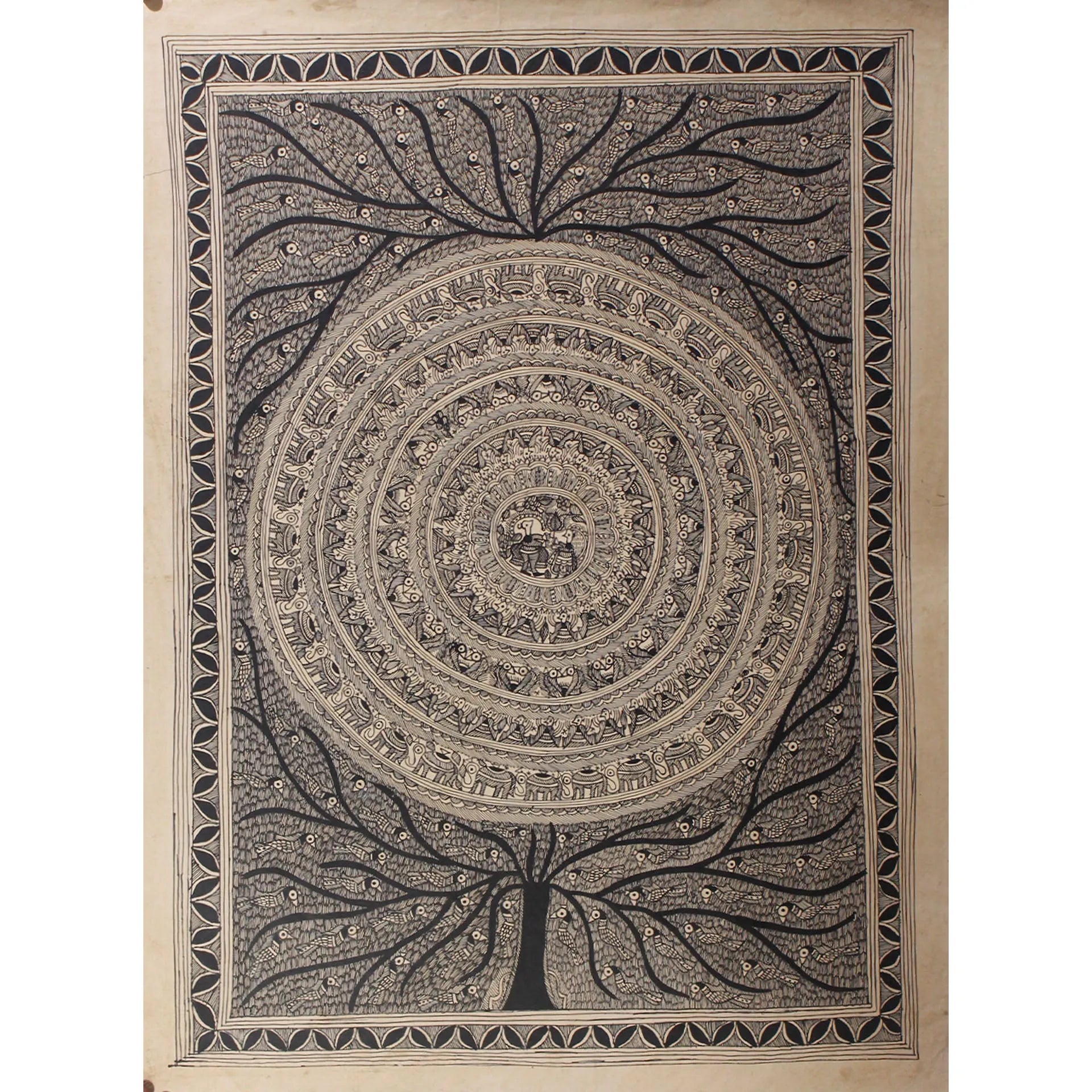 Madhubani - Tree of Life with Mandala