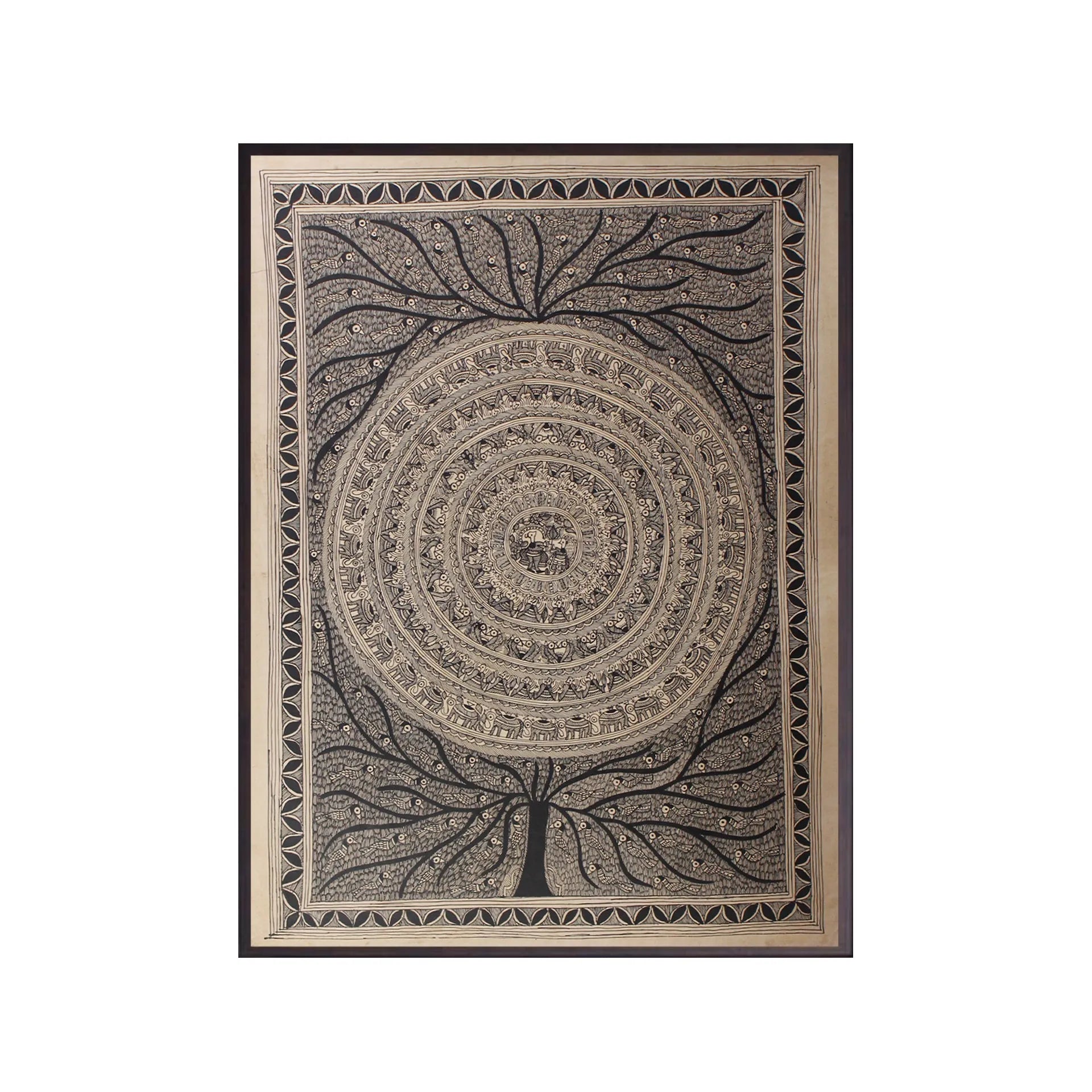 Madhubani - Tree of Life with Mandala