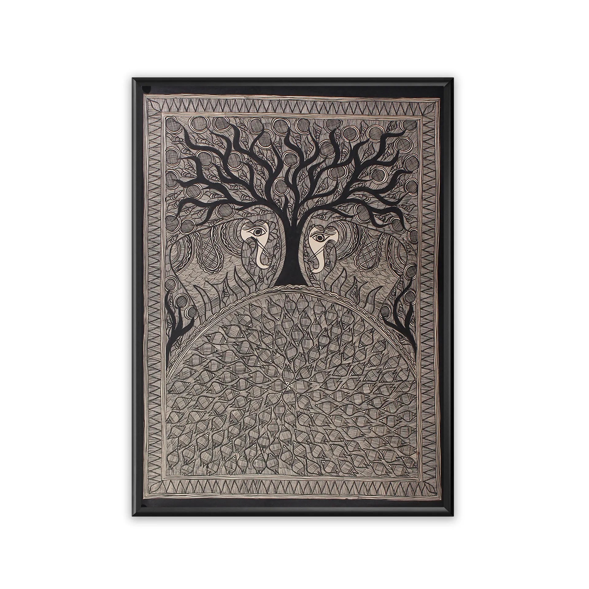 Madhubani - Tree of Life with Animals