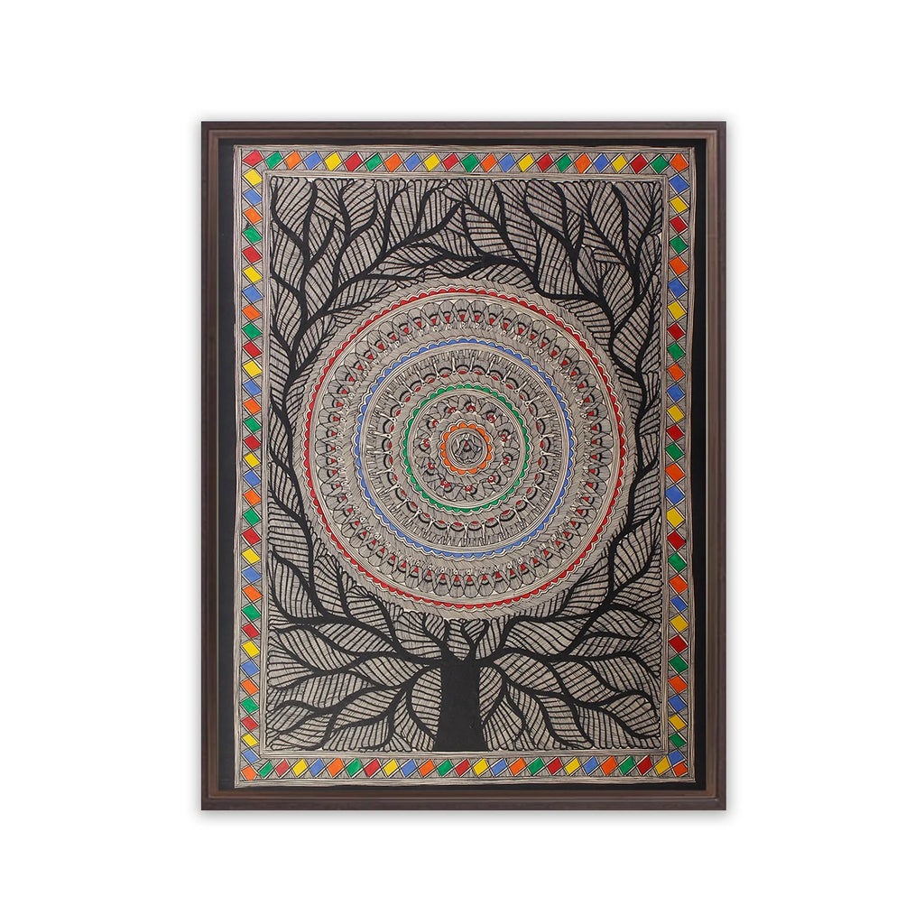 Madhubani - Tree of Life with Mandala