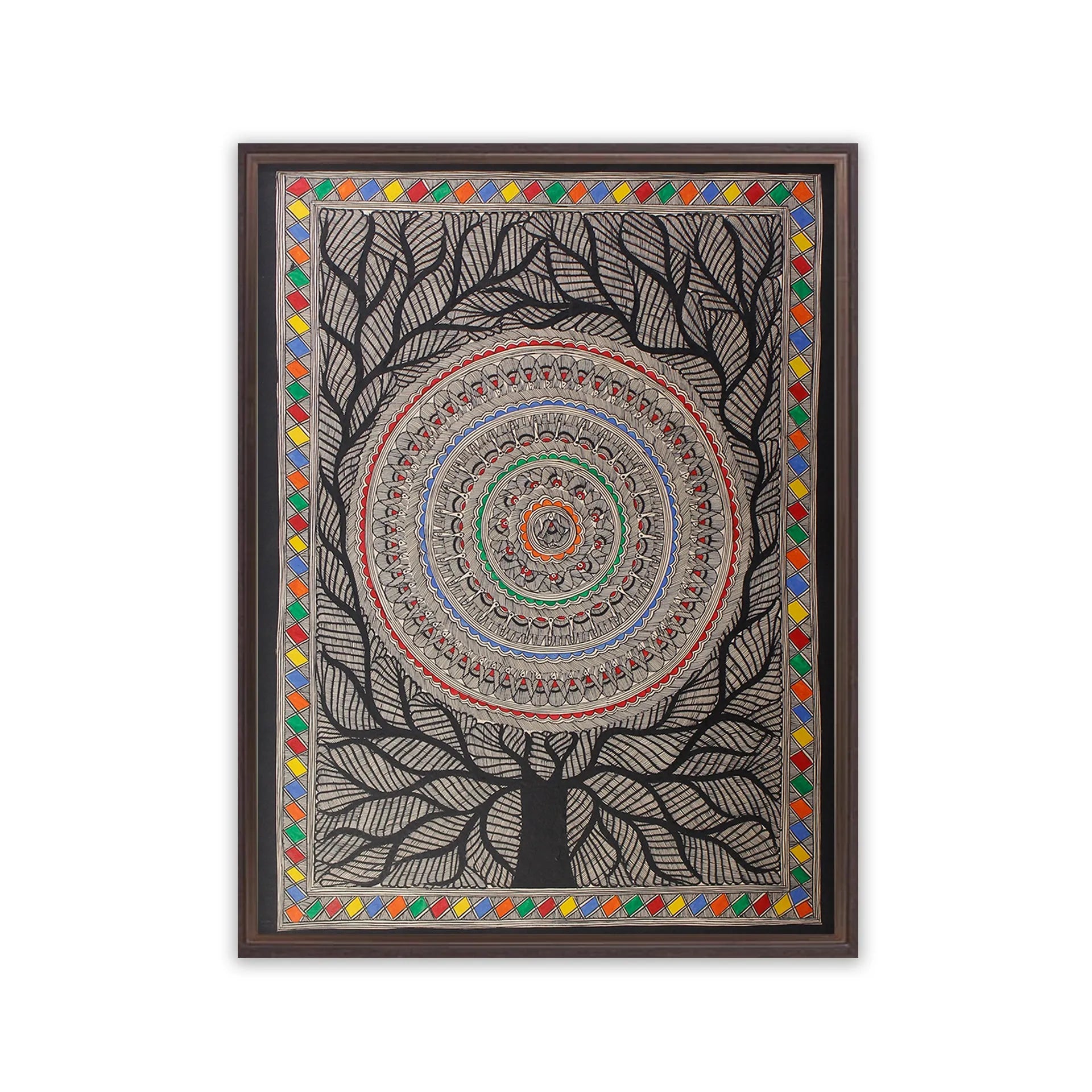 Madhubani - Tree of Life with Mandala