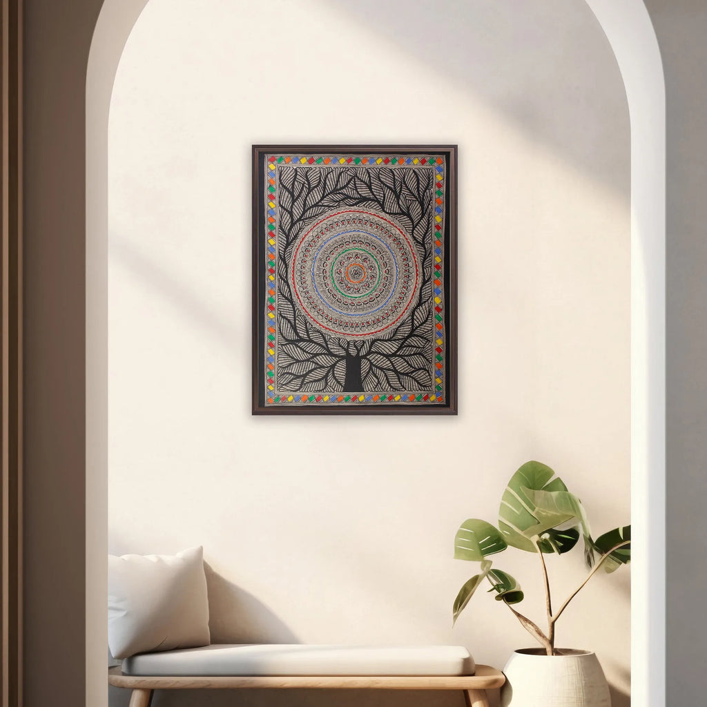 Madhubani - Tree of Life with Mandala