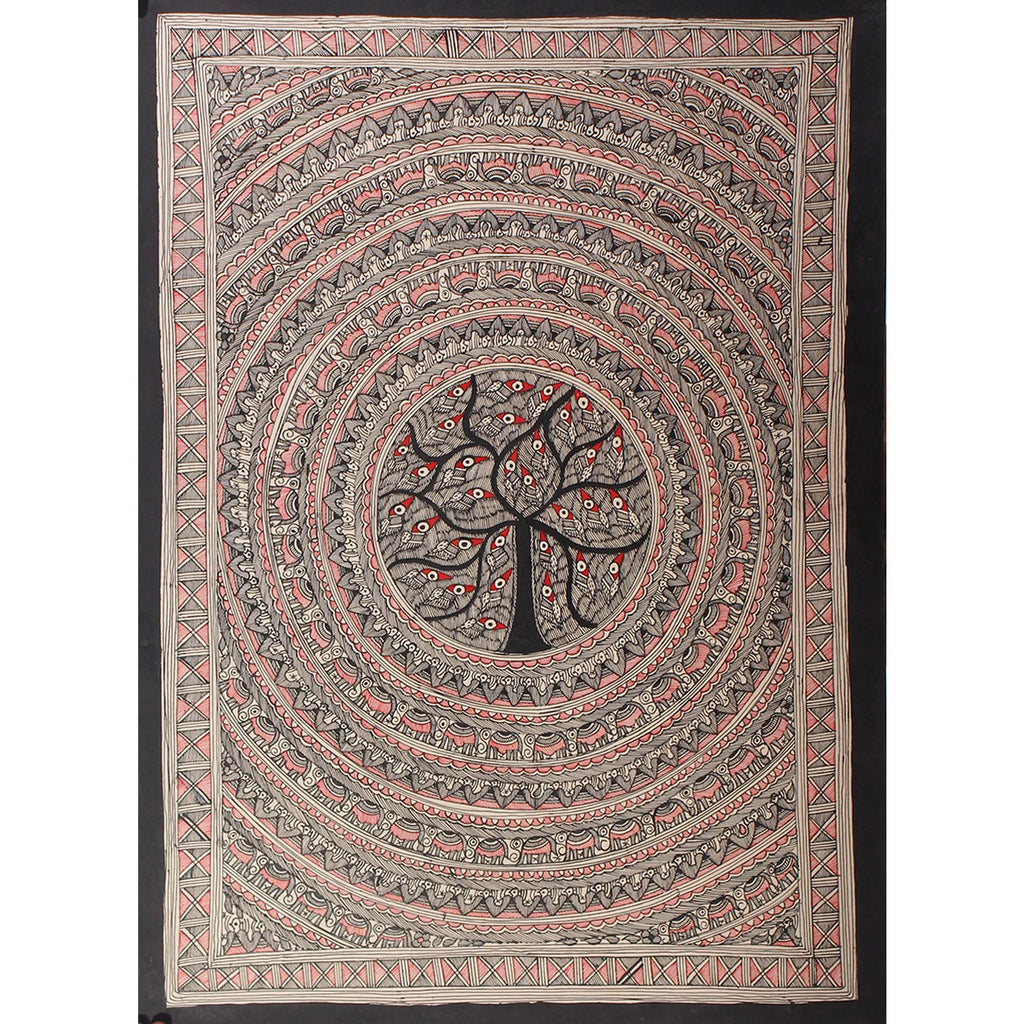 Madhubani - Tree of Life with Mandala
