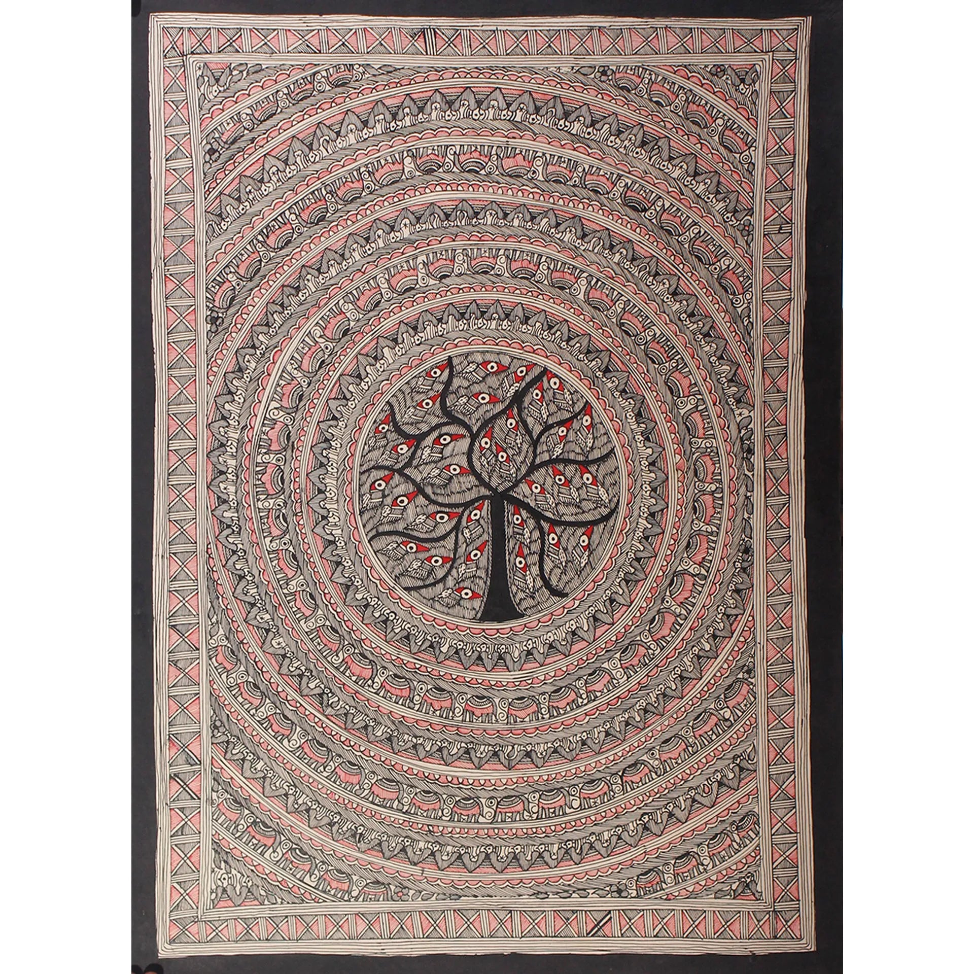 Madhubani - Tree of Life with Mandala