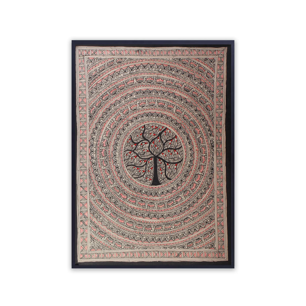 Madhubani - Tree of Life with Mandala