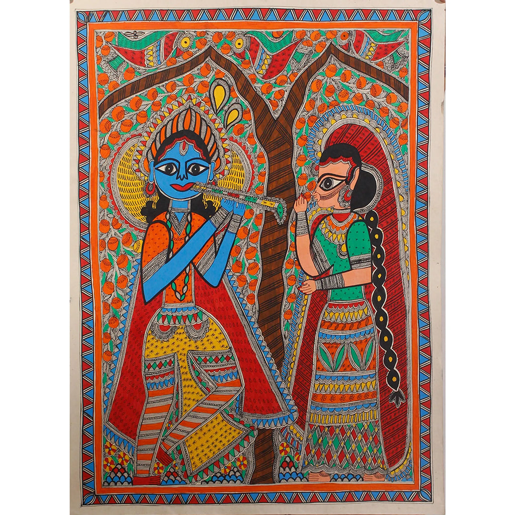 Madhubani - Radha Krishna