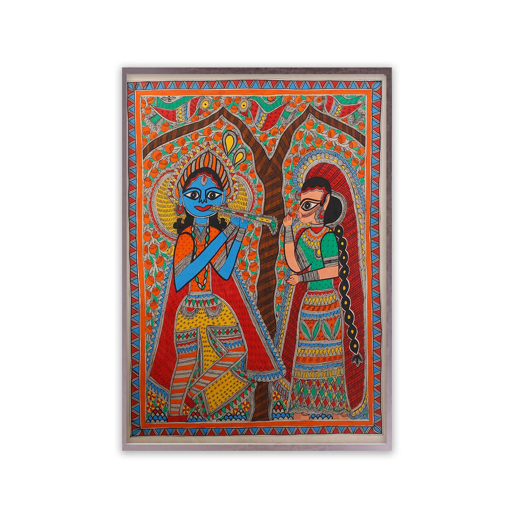 Madhubani - Radha Krishna