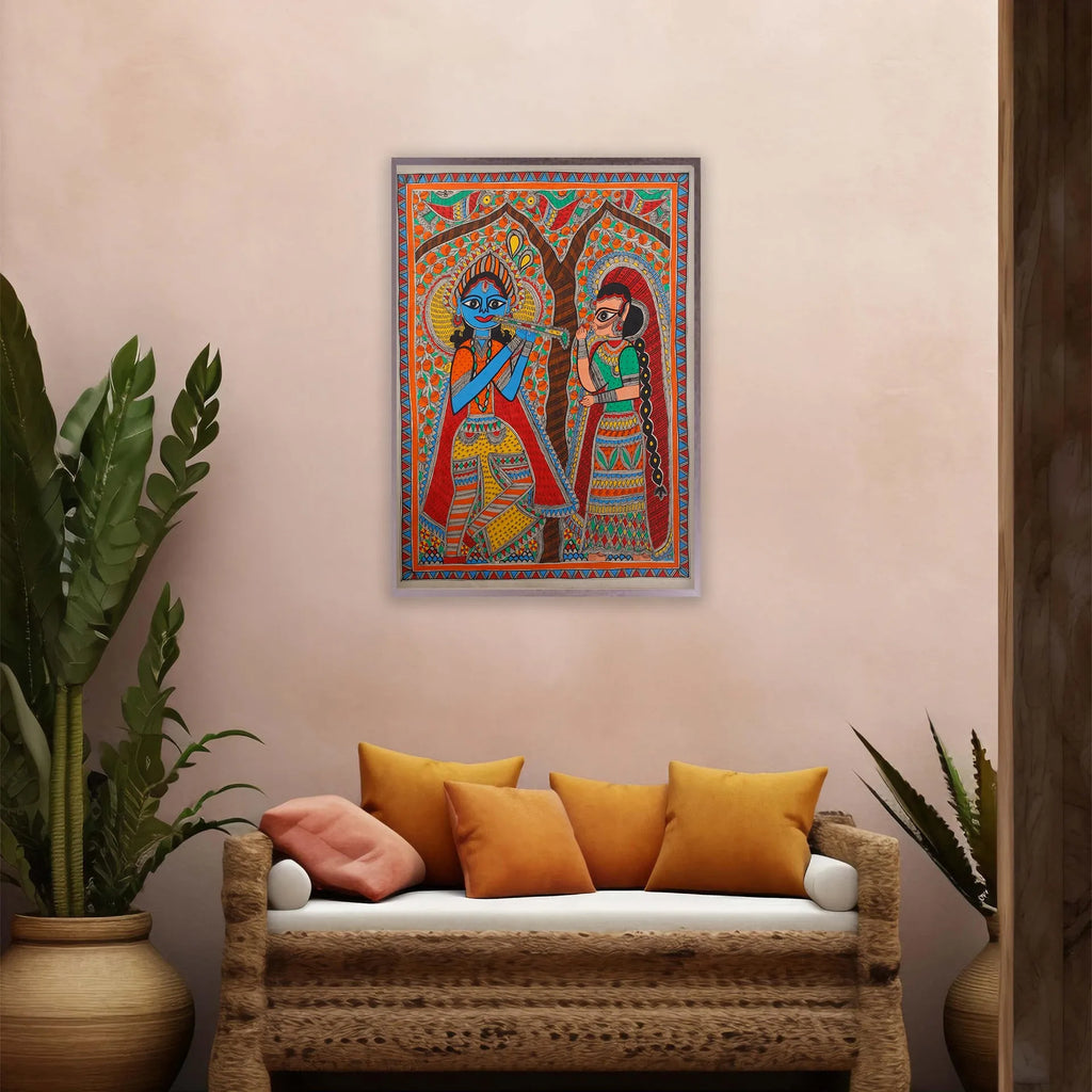 Madhubani - Radha Krishna