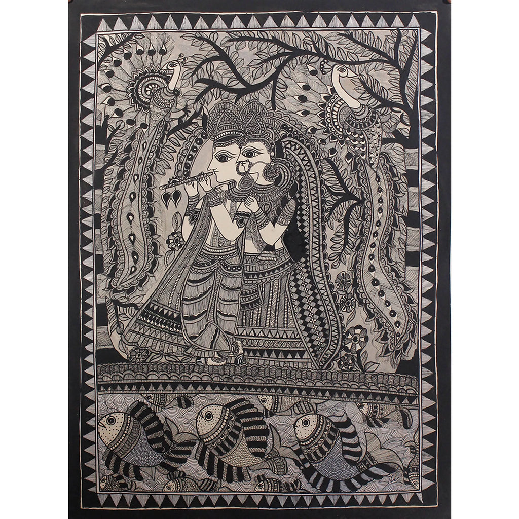 Madhubani - Radha Krishna