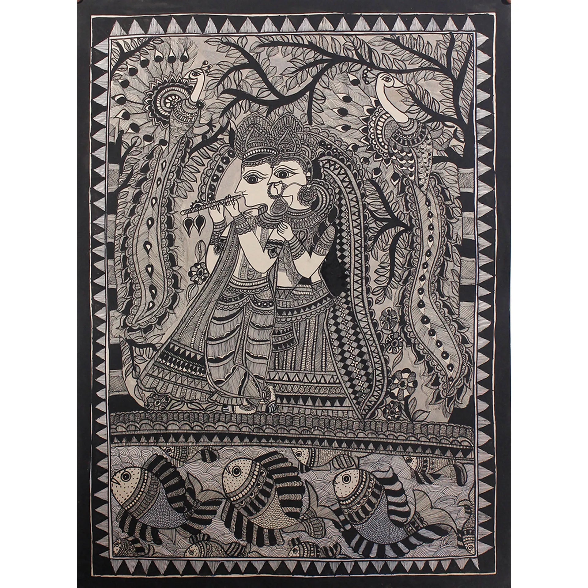 Madhubani - Radha Krishna