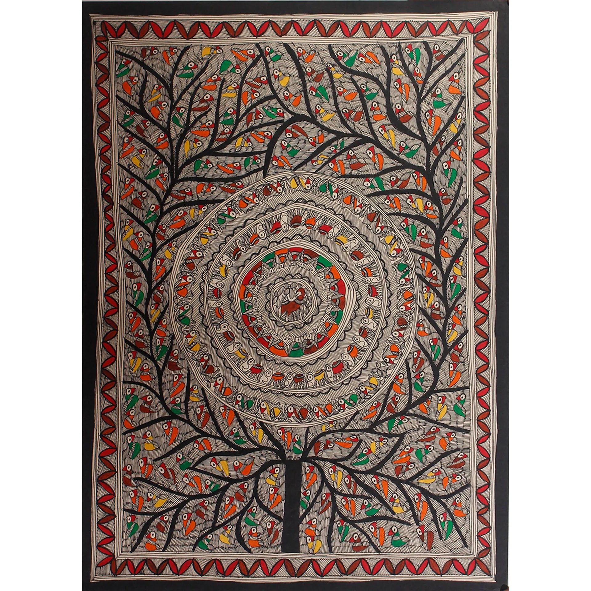 Madhubani - Tree of Life with Mandala
