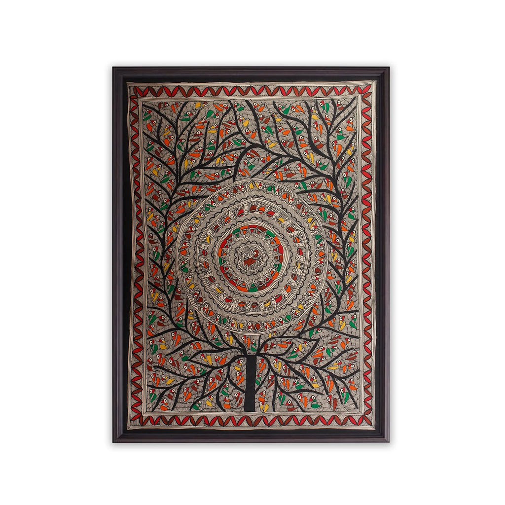Madhubani - Tree of Life with Mandala