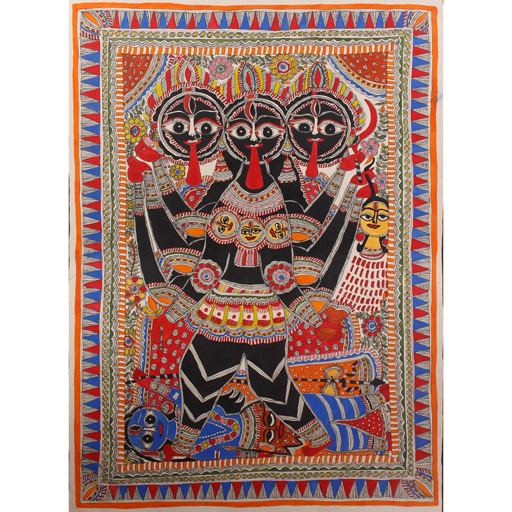 Madhubani - Trimukhi Kaali Maa