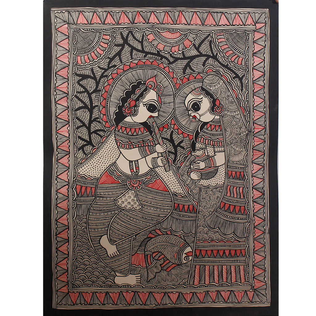 Madhubani - Radha Krishna
