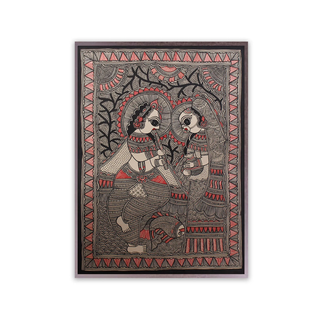 Madhubani - Radha Krishna