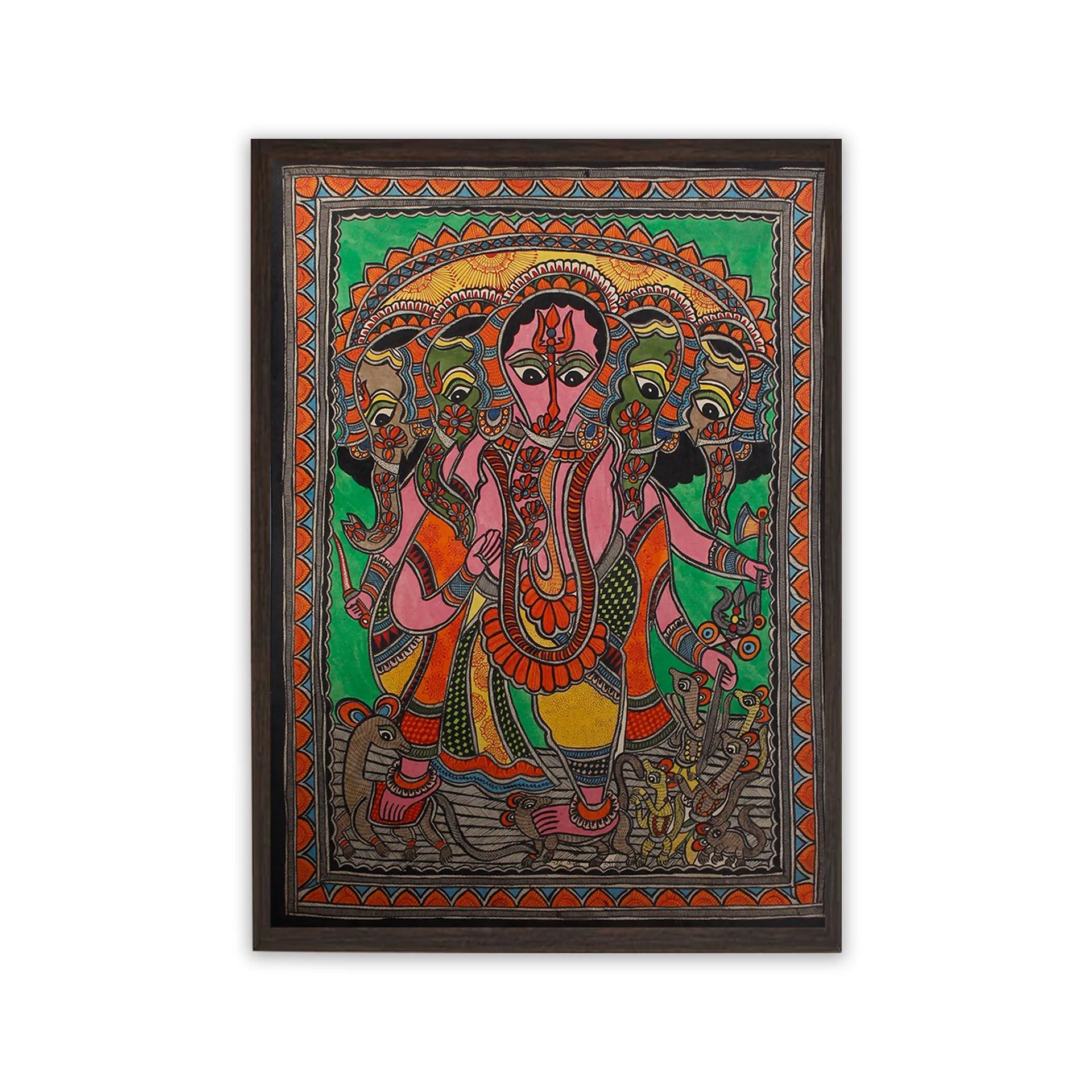 Madhubani - Panchmukhi Ganesha