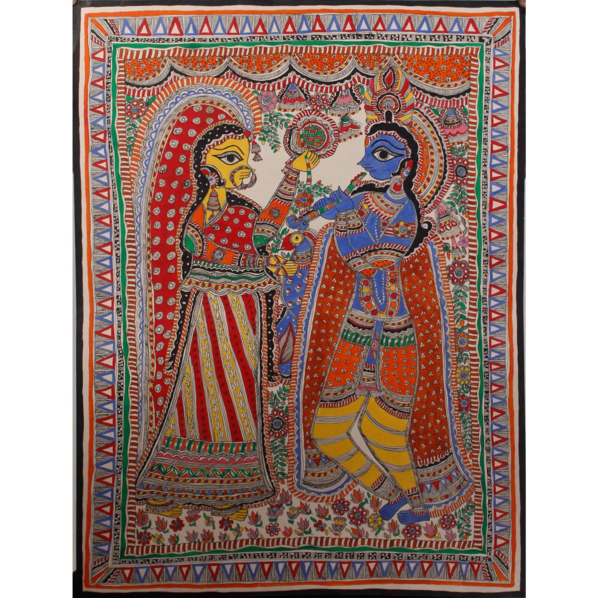 Madhubani - Radha Krishna