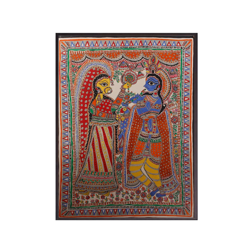 Madhubani - Radha Krishna