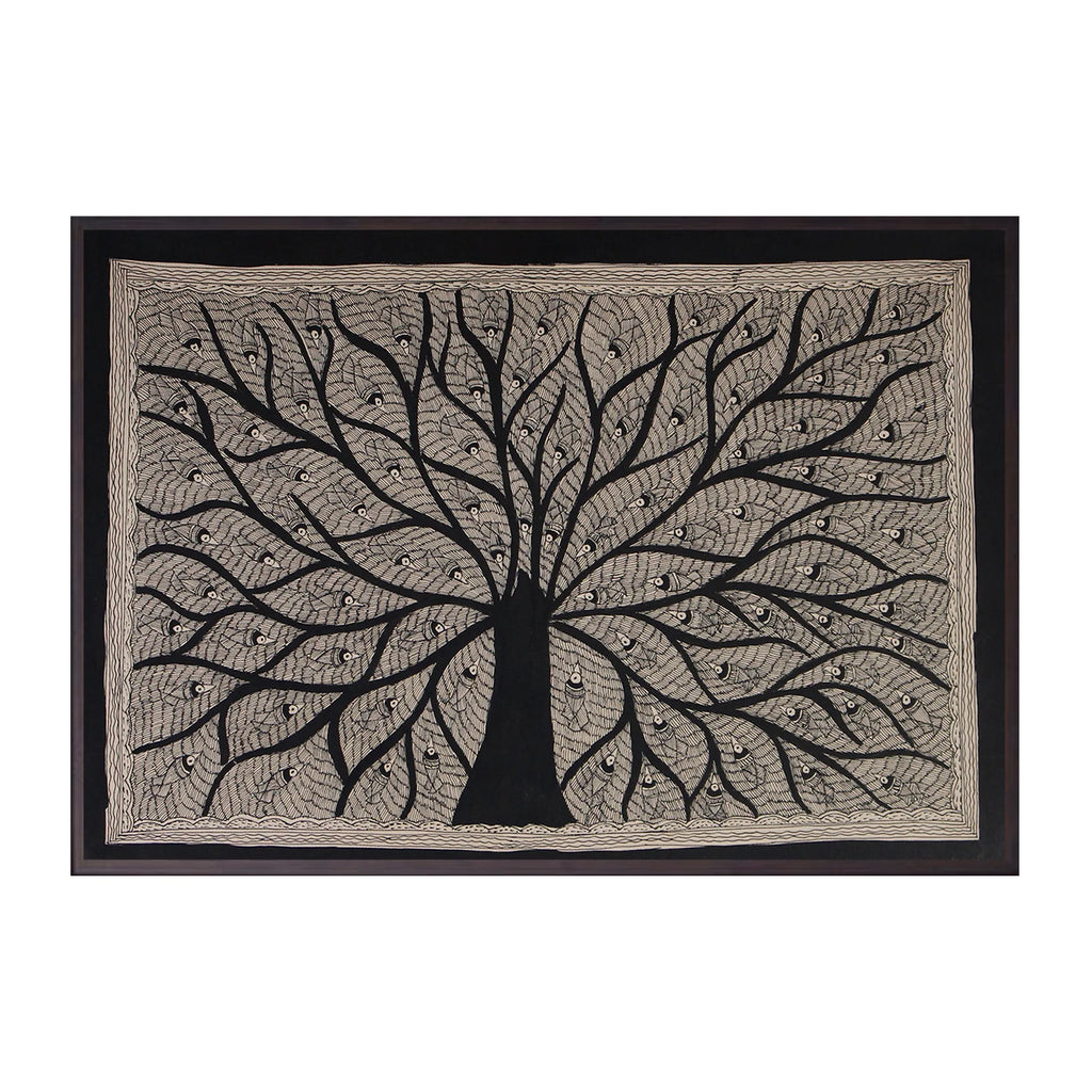 Madhubani - Tree of Life with Birds